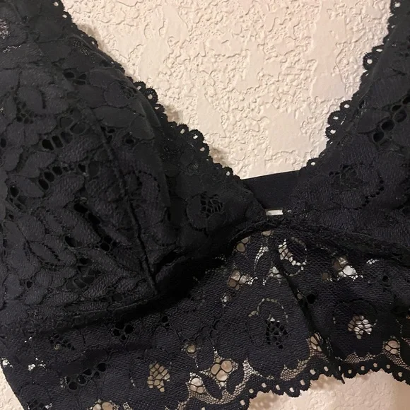 Lace lightly padded Bralette plunge wireless - Picture 4 of 9